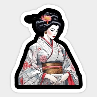 Japanese Geisha Sticker